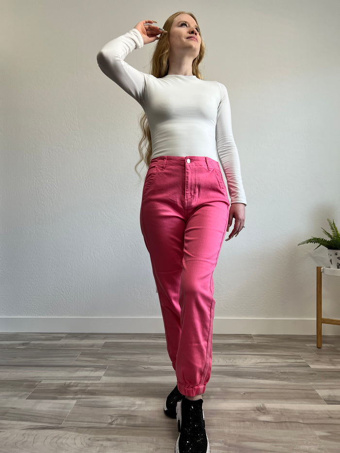 Blush Bloom Jogger Jeans - DoseOFashion Boutique