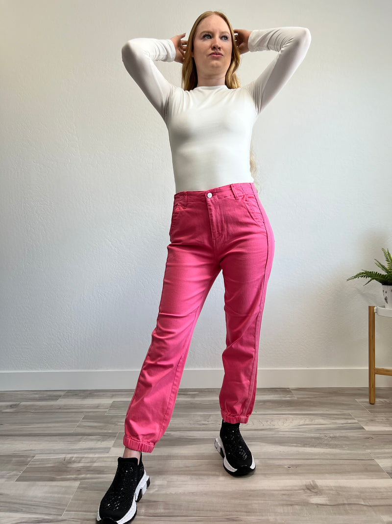 Blush Bloom Jogger Jeans - DoseOFashion Boutique