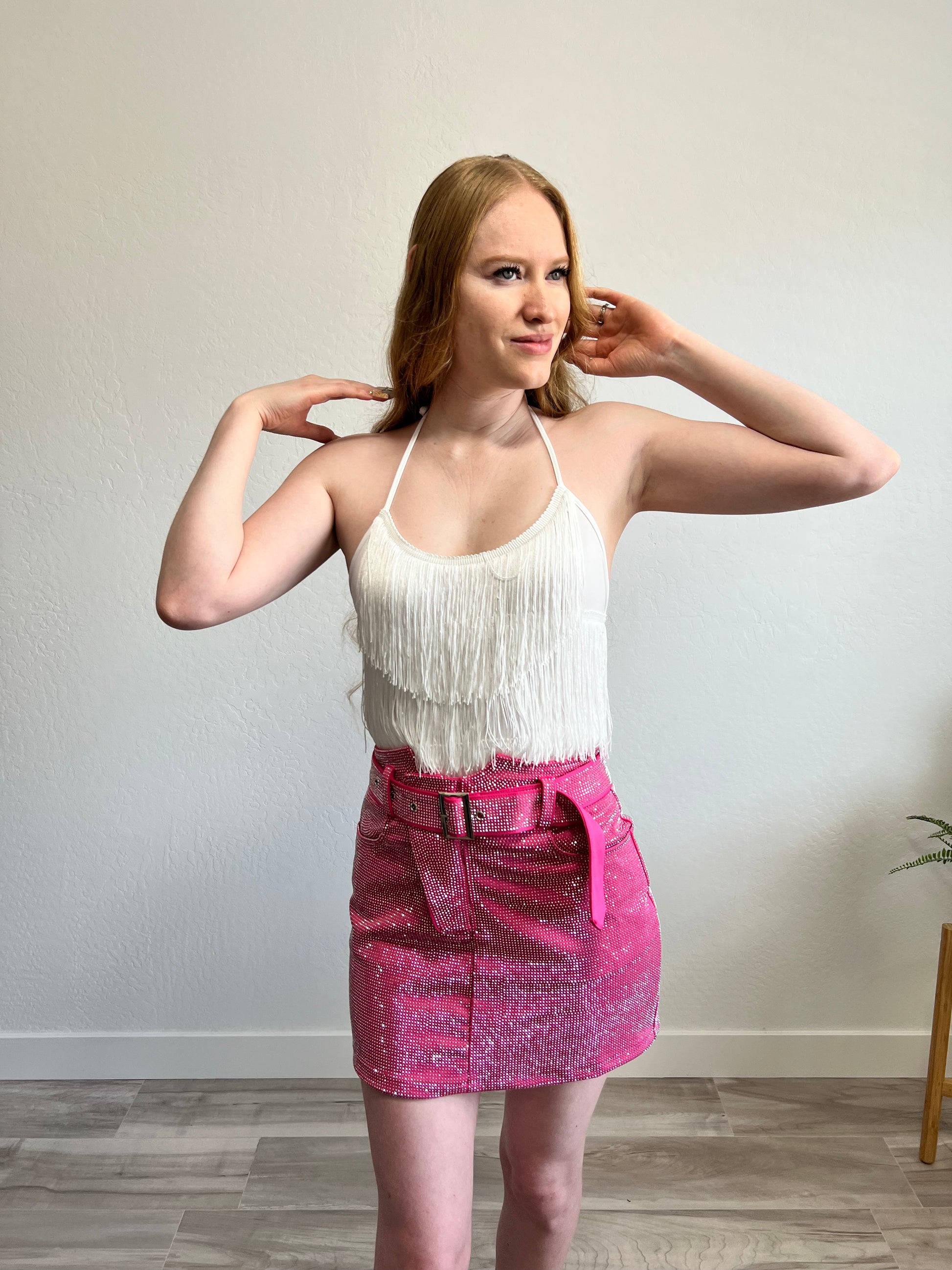 Diamante Skirt (HOT PINK) - DoseOFashion Boutique