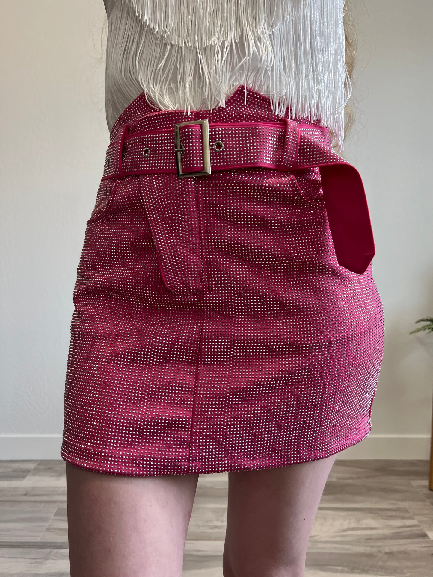 Diamante Skirt (HOT PINK) - DoseOFashion Boutique