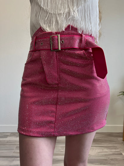 Diamante Skirt (HOT PINK) - DoseOFashion Boutique