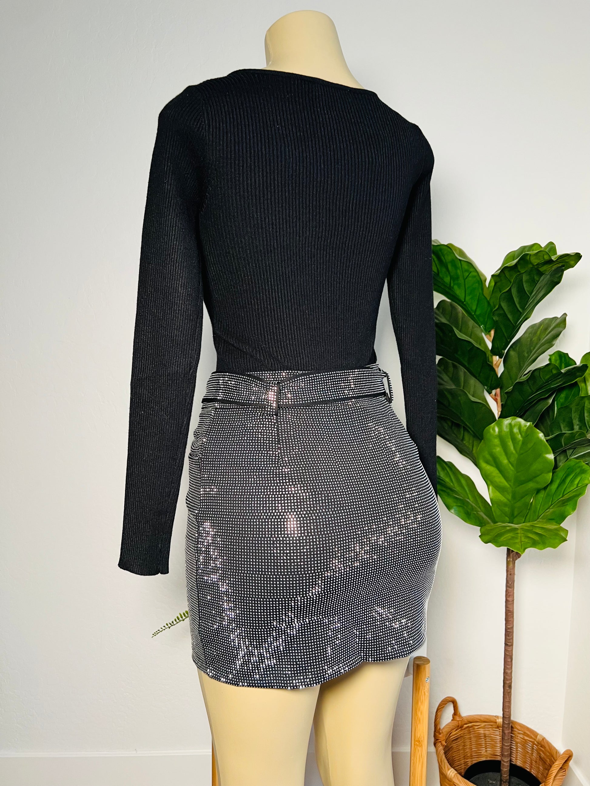 Diamante Skirt (BLACK) - DoseOFashion Boutique