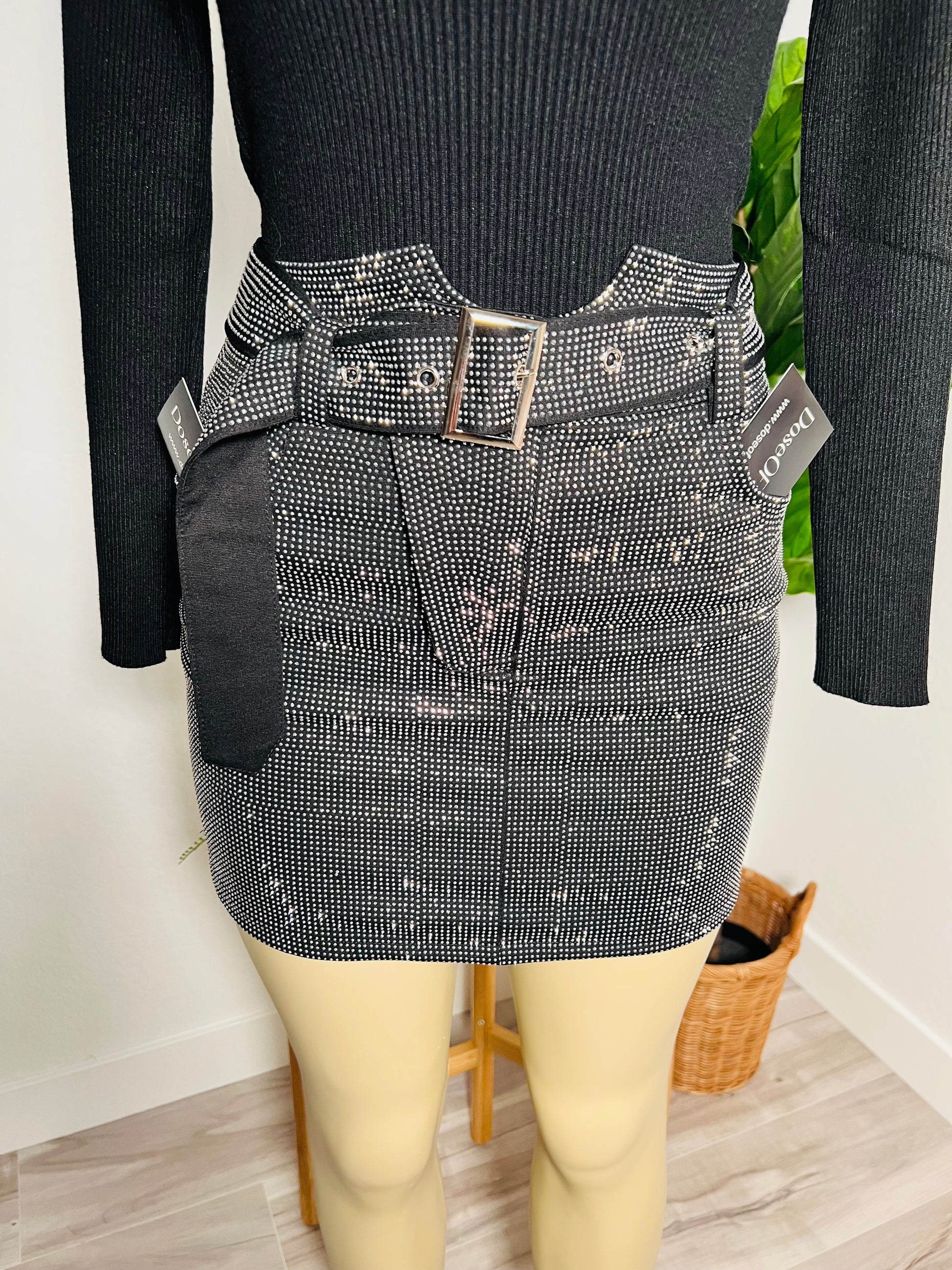 Diamante Skirt (BLACK) - DoseOFashion Boutique
