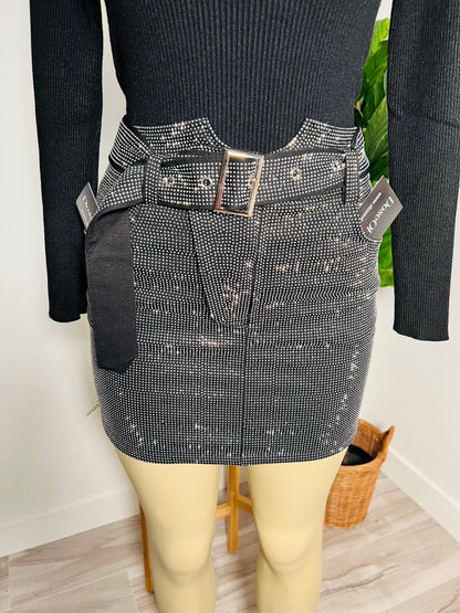 Diamante Skirt (BLACK) - DoseOFashion Boutique