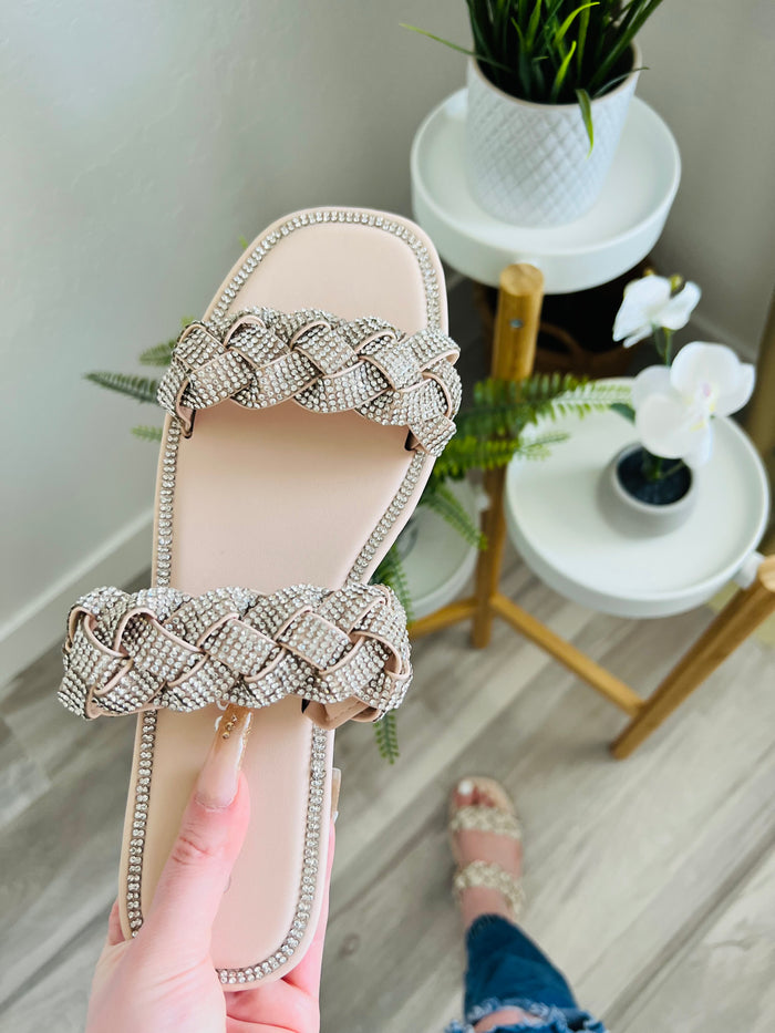 Diamond Dust Sandal (BEIGE) - DoseOFashion Boutique