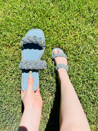 Diamond Dust Sandal (DENIM) - DoseOFashion Boutique