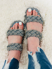 Diamond Dust Sandal (DENIM) - DoseOFashion Boutique