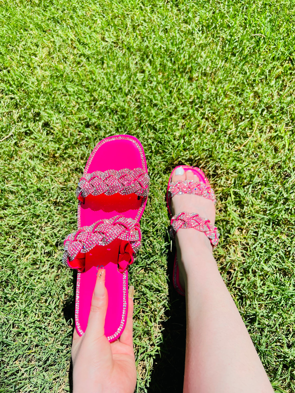 Diamond Dust Sandal (HOT PINK) - DoseOFashion Boutique