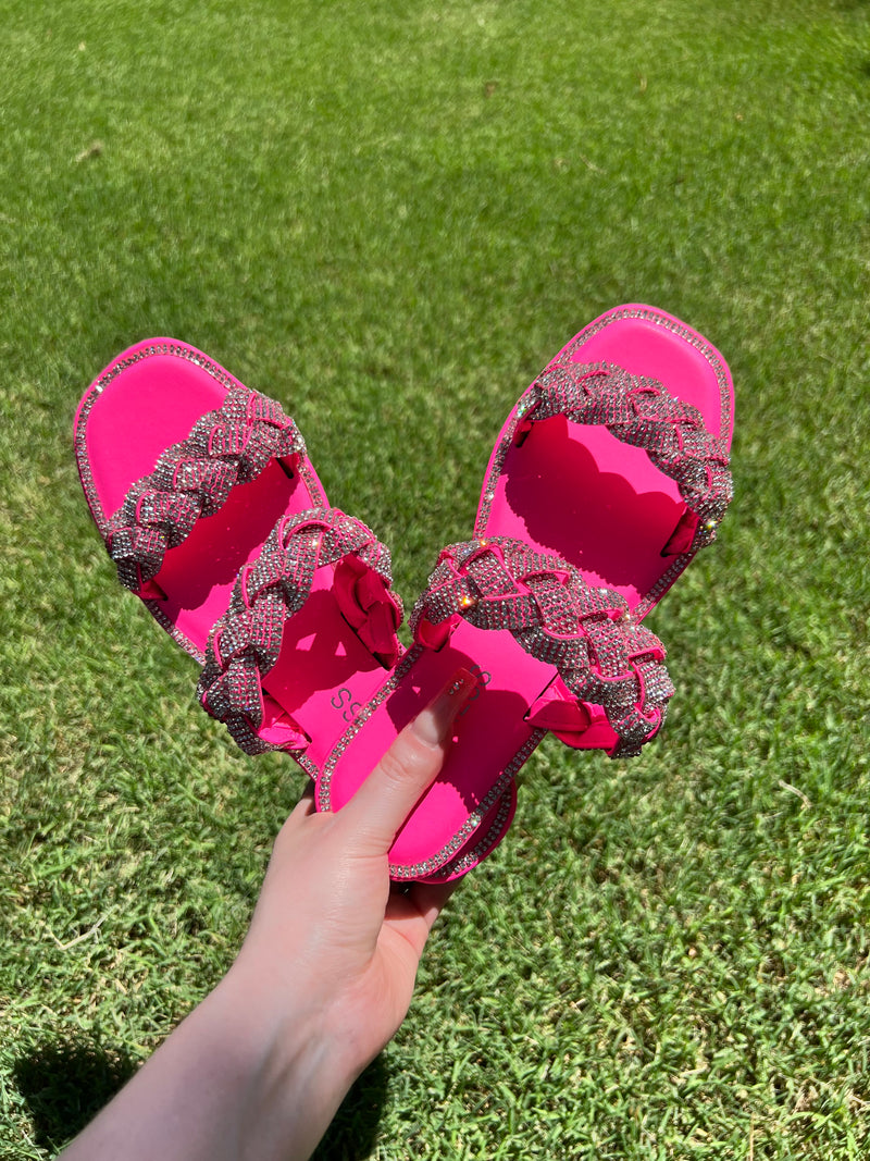 Diamond Dust Sandal (HOT PINK) - DoseOFashion Boutique