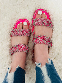 Diamond Dust Sandal (HOT PINK) - DoseOFashion Boutique