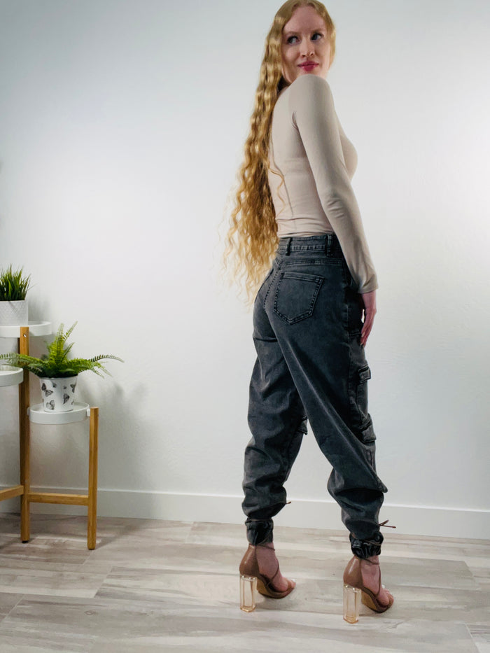 Edgy Flex Jogger (Charcoal) - DoseOFashion Boutique