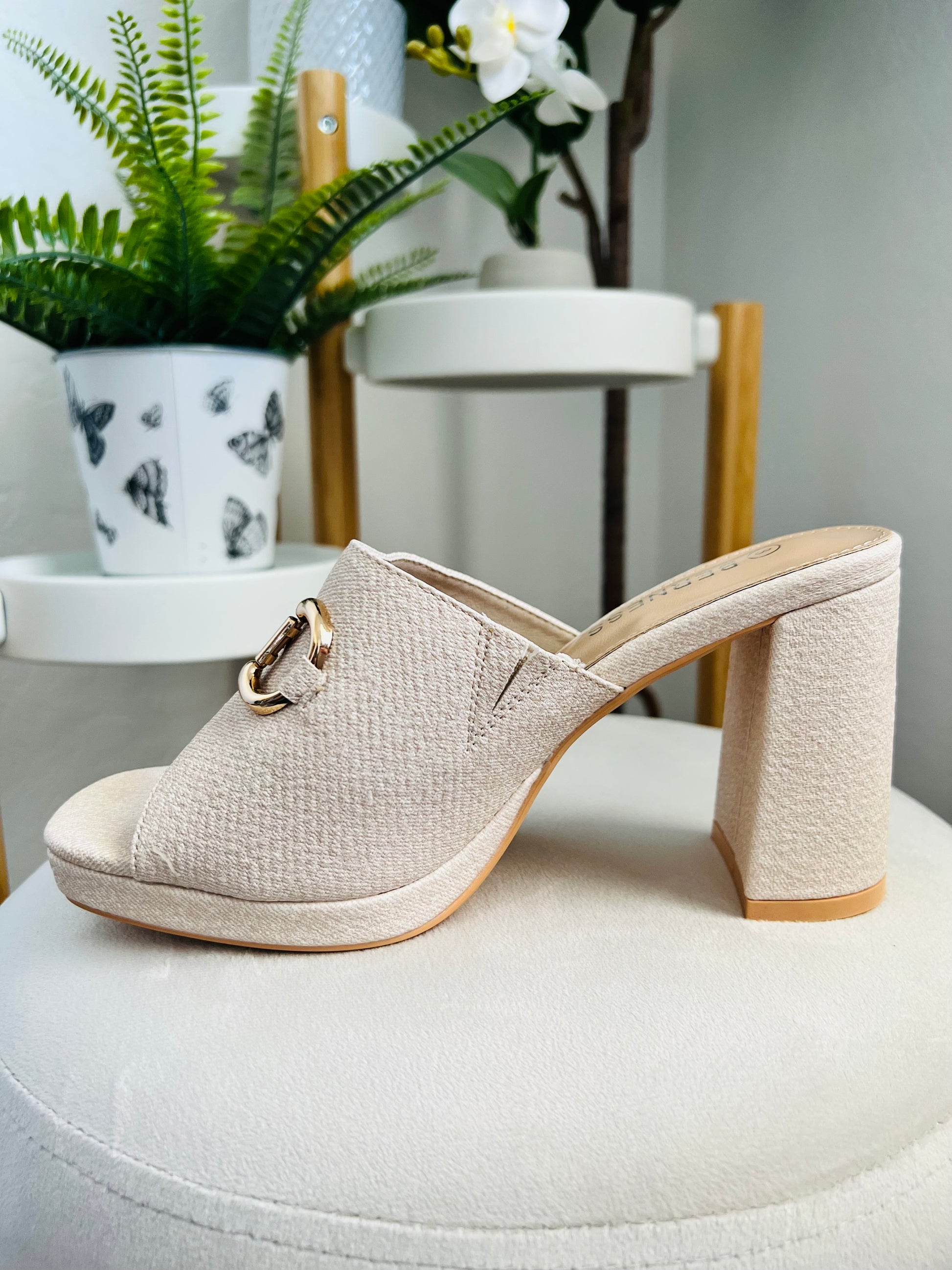 Camila Heel (Stone) - DoseOFashion Boutique