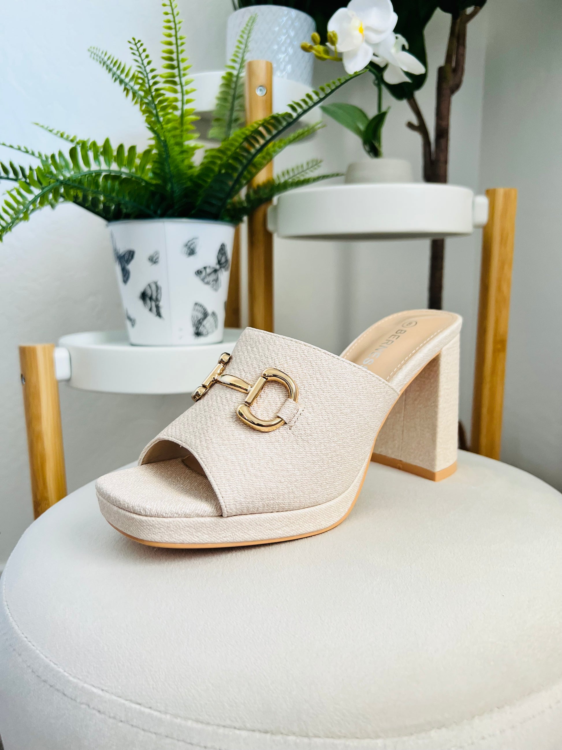 Camila Heel (Stone) - DoseOFashion Boutique