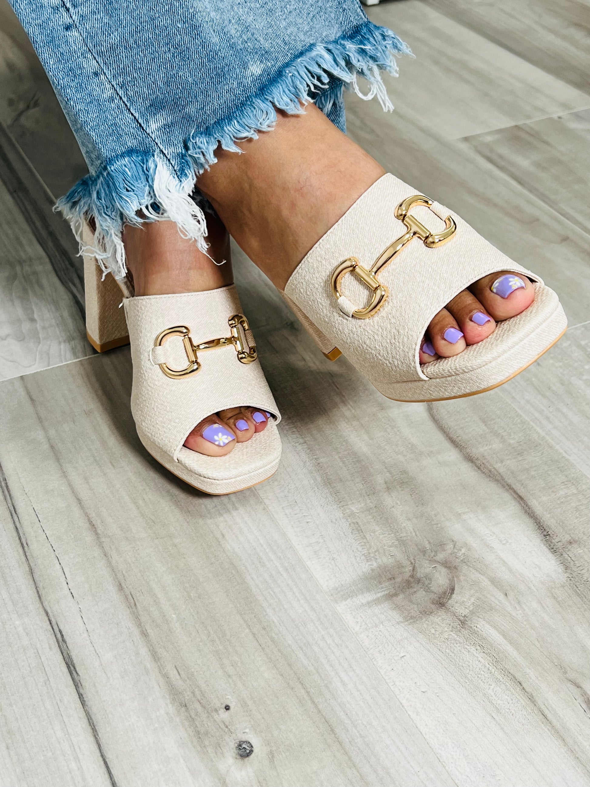 Camila Heel (Stone) - DoseOFashion Boutique