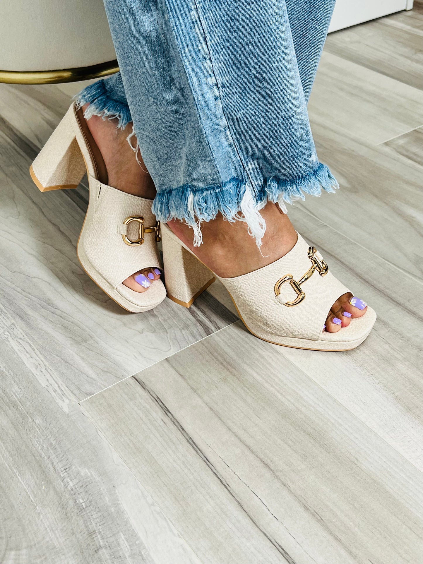 Camila Heel (Stone) - DoseOFashion Boutique