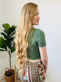 Genesis Crop Top (Sage) - DoseOFashion Boutique