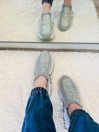 Glamour Gleam Sneakers (Grey) - DoseOFashion Boutique