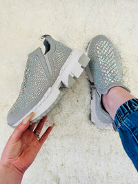 Glamour Gleam Sneakers (Grey) - DoseOFashion Boutique