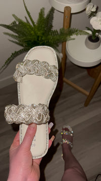 Diamond Dust Sandal (WHITE) - DoseOFashion Boutique