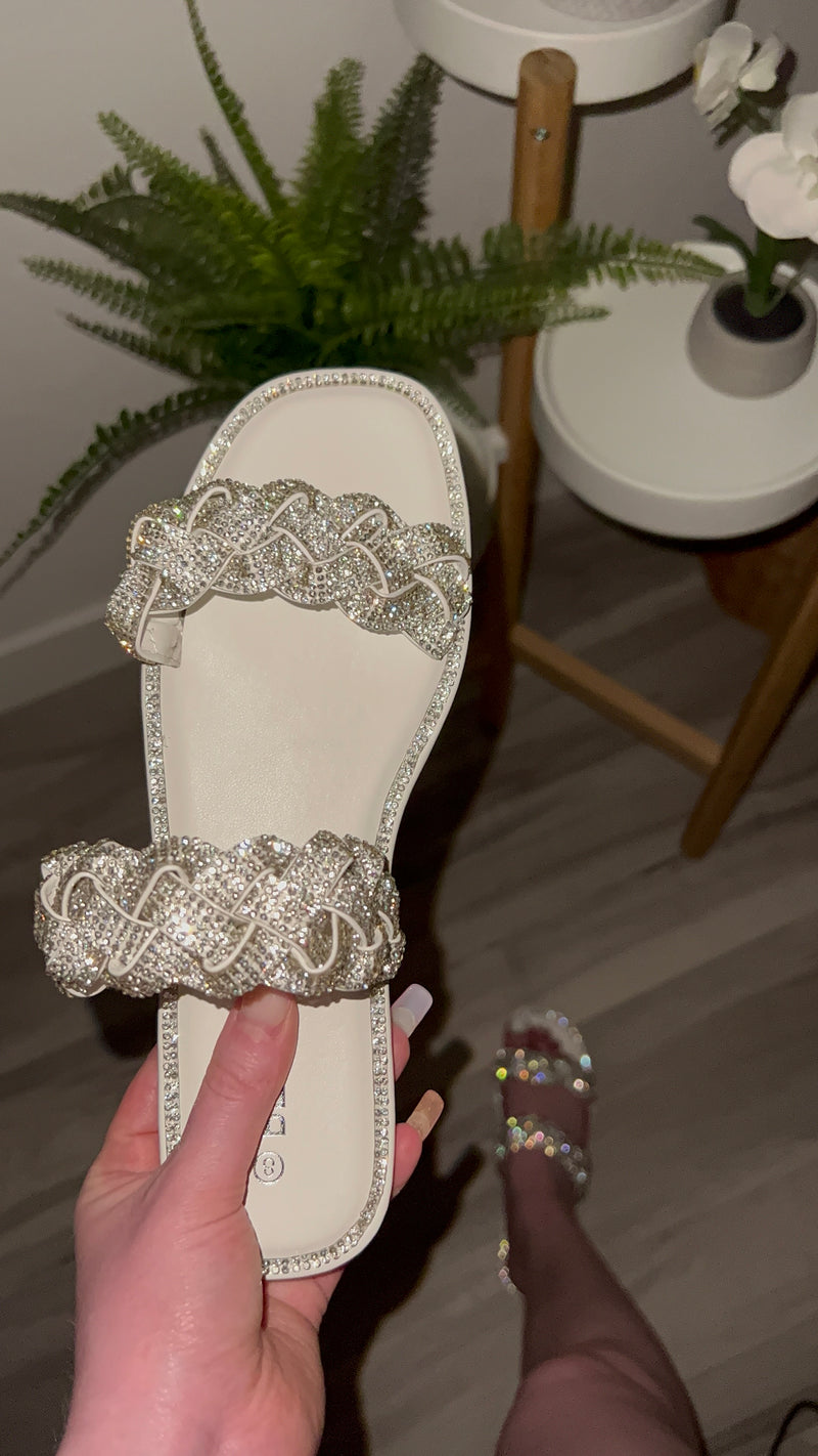 Diamond Dust Sandal (WHITE) - DoseOFashion Boutique