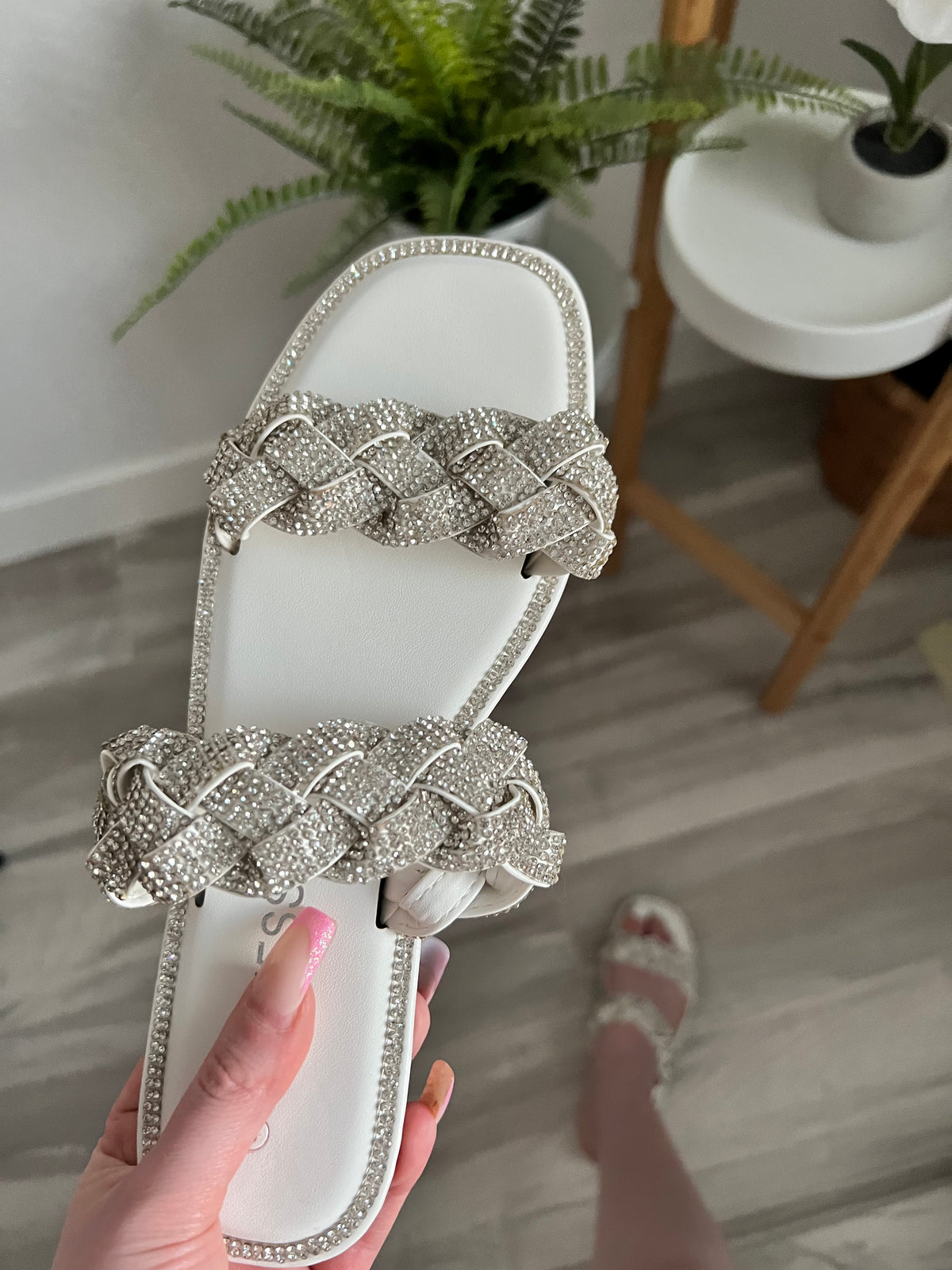 Diamond Dust Sandal (WHITE) - DoseOFashion Boutique