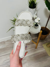 Diamond Dust Sandal (WHITE) - DoseOFashion Boutique