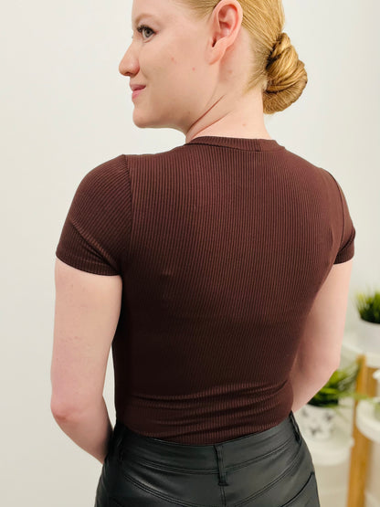 Belinda Bodysuit (Chocolate) - DoseOFashion Boutique