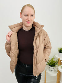 Cuddle Me Puffer Jacket (Coco Brown) - DoseOFashion Boutique