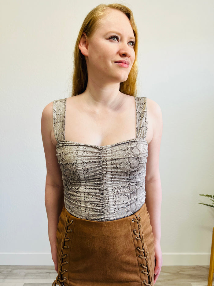 Harper Crop Top ( Snake Print) - DoseOFashion Boutique