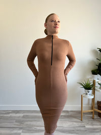 Kim Dress (Taupe) - DoseOFashion Boutique