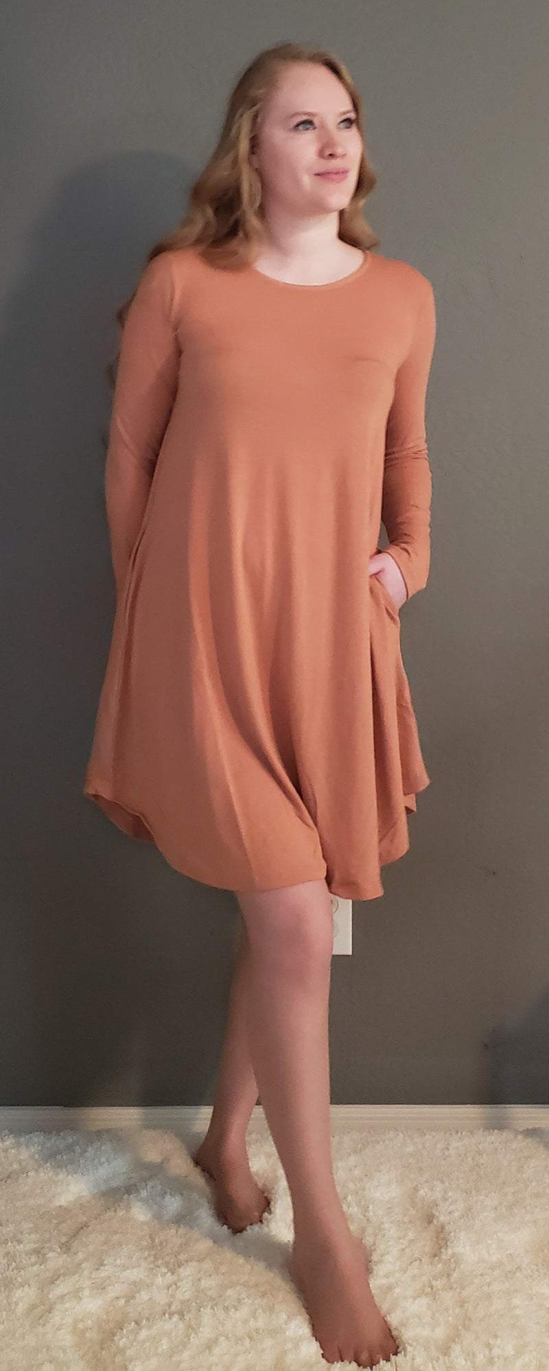 Olivia Pocket Dress (CAMEL) - DoseOFashion Boutique